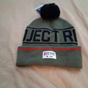 Under Armour Olive and Black Project Rock Beanie NWT OSFM